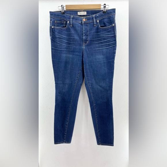 EUC Madewell High Riser Skinny Jeans Atlantic Size 32 - Picture 4 of 6